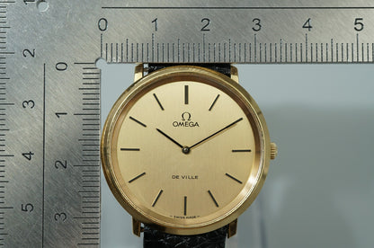 Vintage 1973 OMEGA De Ville Cal.625 Ref.111.0107 Hand Wind Gold 33mm Mens Watch