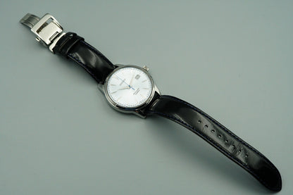 *NEAR MINT*  SEIKO MECHANICAL 6R15-01S0 AT Blue Dial Round 40mm Mens Watch