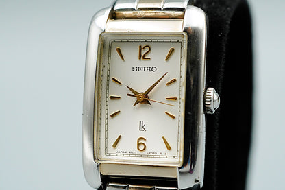 *Exc+5* Vintage 1995 SEIKO LUKIA 4N21-5260 Qz White Rectangle 19mm Women Watch