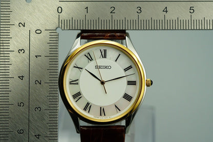 *NEAR MINT* SEIKO Dolce 8J41-0AJ0 Quartz White Dial Round 32mm Mens Watch