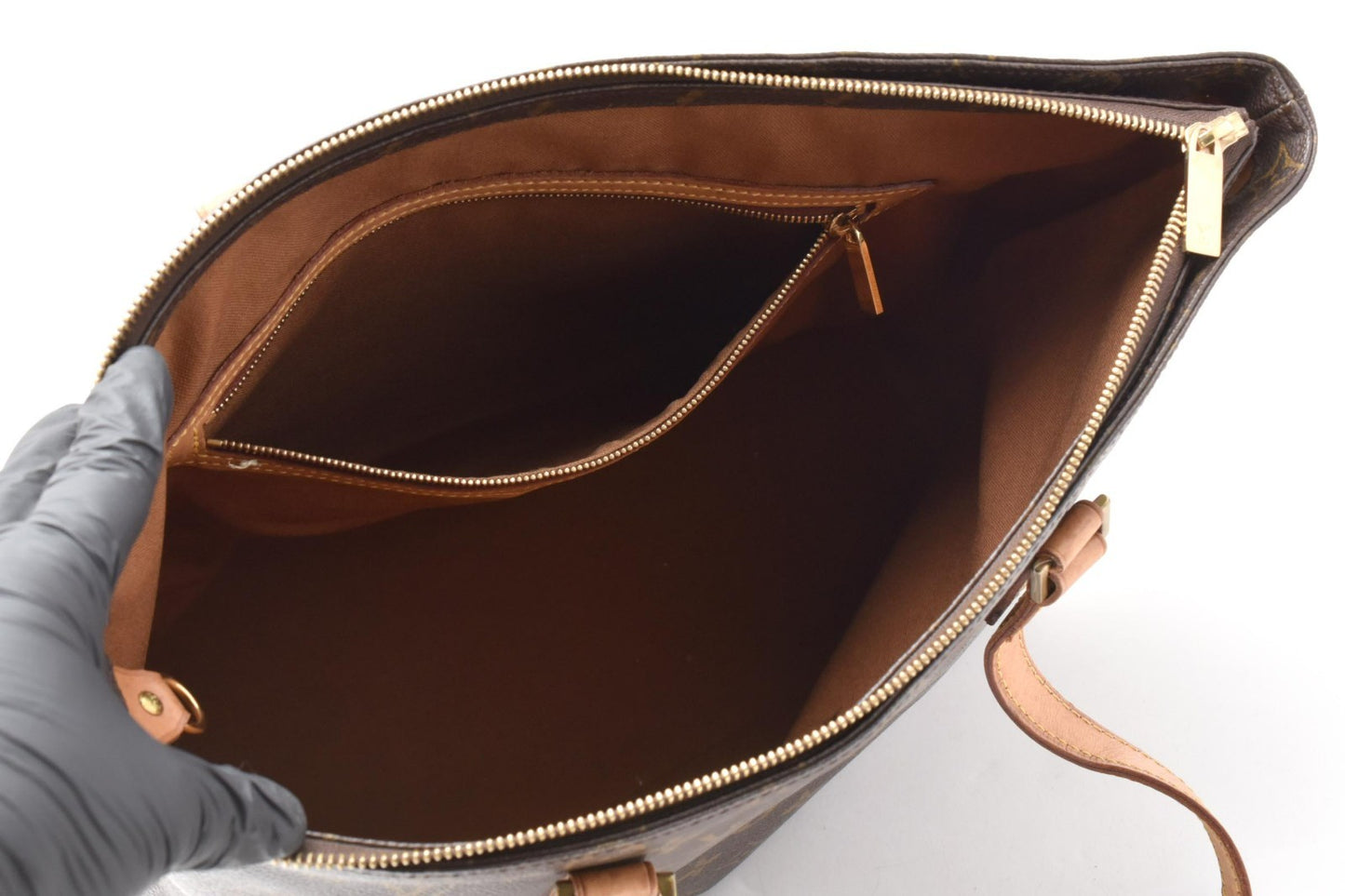 Louis Vuitton CABAS MEZZO Monogram Brown Tote Bag M51151 Authentic Condition SA