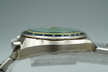 *Exc+5* Vintage SEIKO ALBA V657 6060 Quartz Green Dial Round 41mm Mens Watch