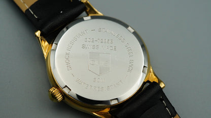 *Exc+5* 1990s ORIS Pointer Date 302-7285B Hand Winding Cream 31mm Mens Watch