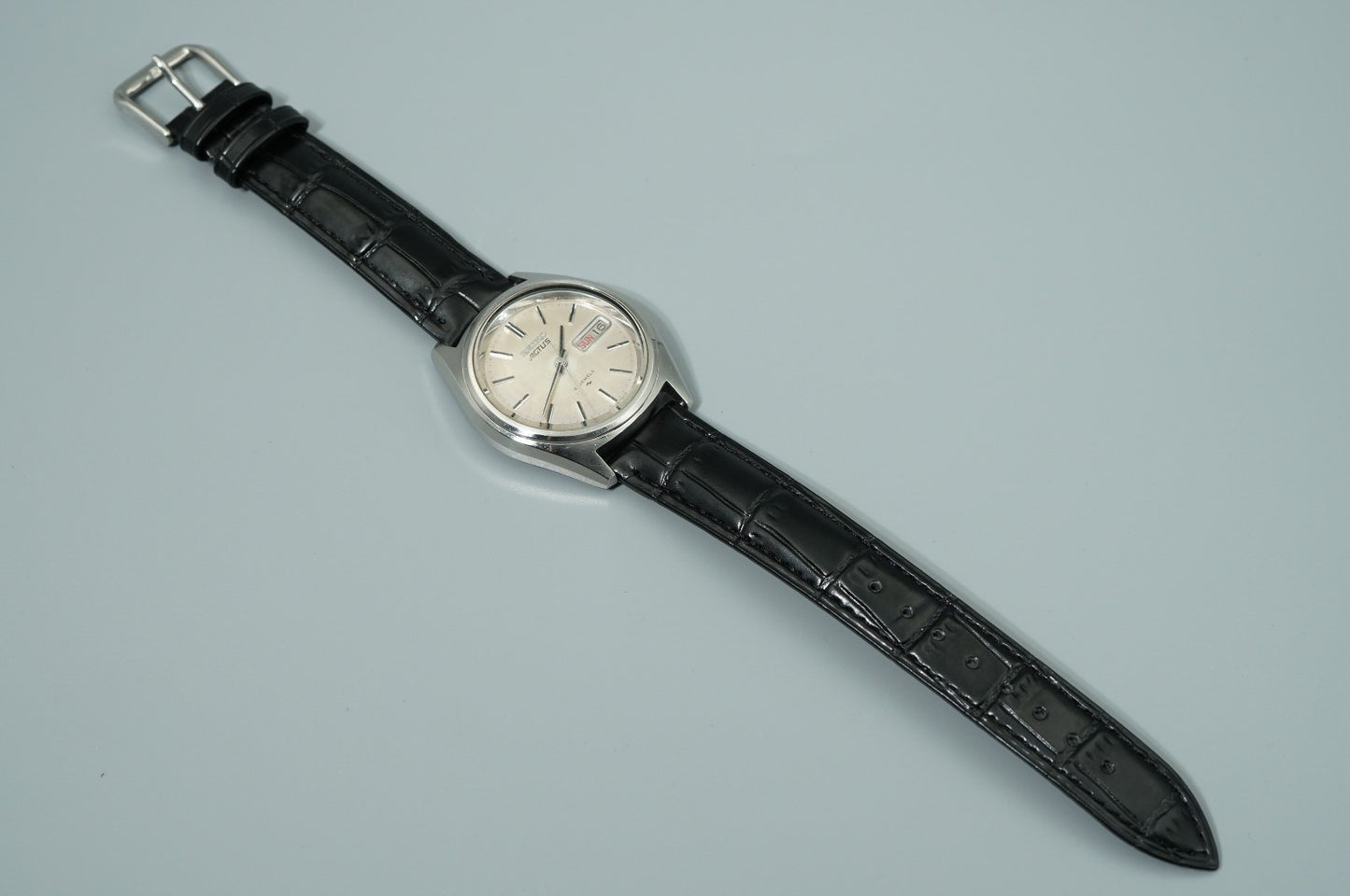 Work for Parts Vintage 1970s SEIKO ACTUS 7019-7430 Auto Silver 38mm Mens Watch