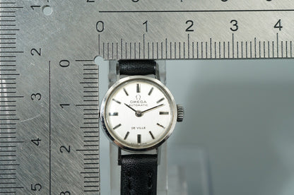 N MINT Vintage 1972 OMEGA De Ville Cal.661 Automatic Silver 17mm Women Watch