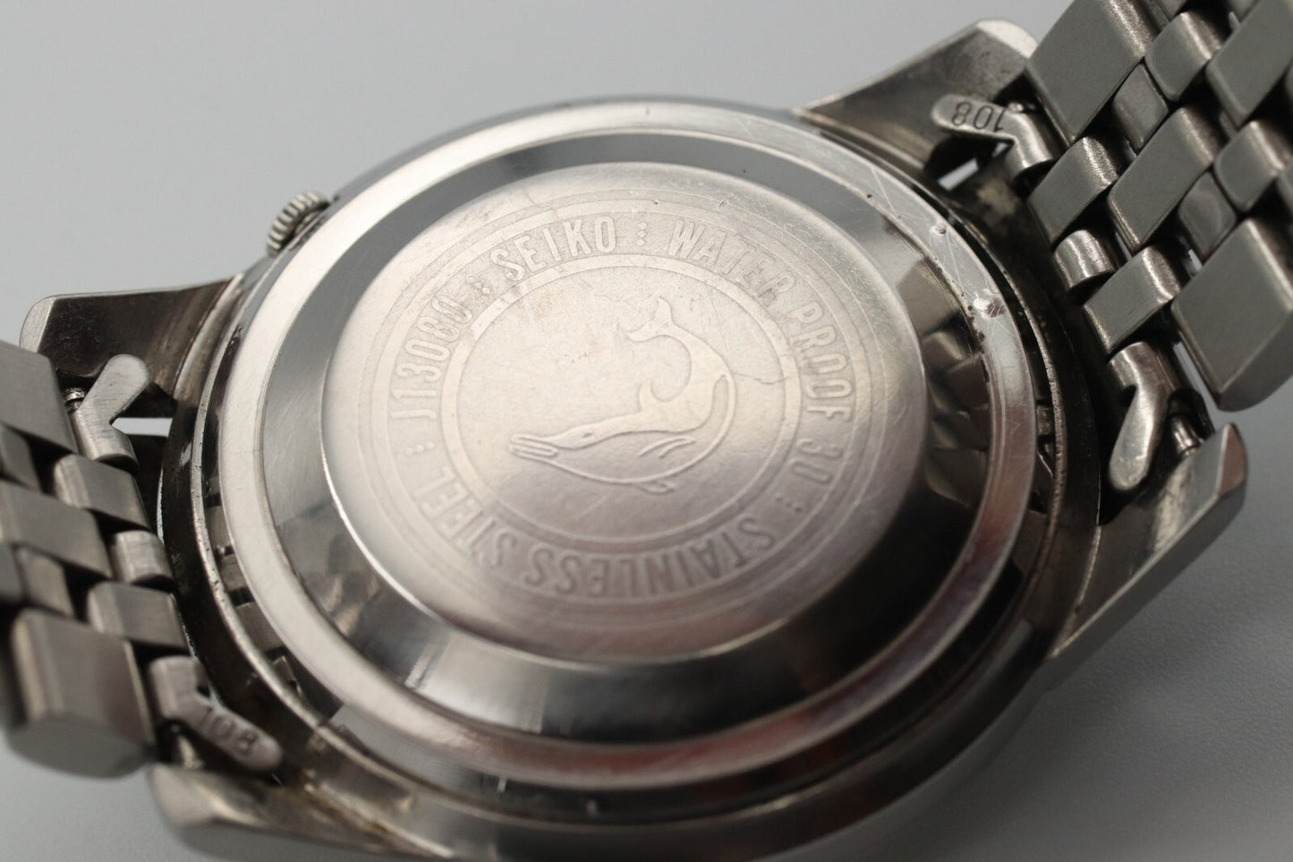 *NEAR MINT* Vintage SEIKO matic Weekdater J13080 Automatic White Dial Mens Watch