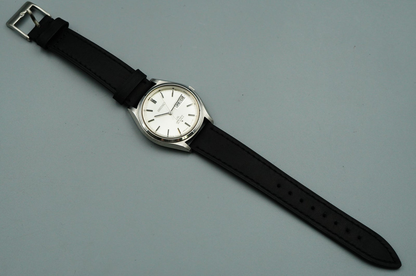 Exc+5 1970s SEIKO Lord Matic 5606-7070 Automatic Silver Round 37mm Mens Watch