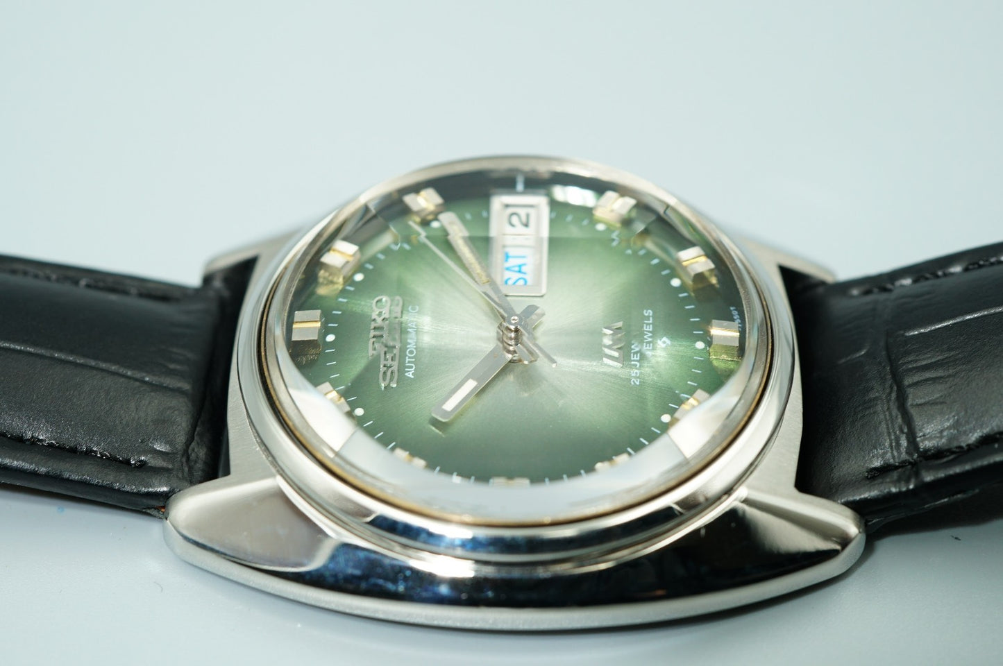 Serviced Vintage SEIKO Lord Matic 5606-7230 Automatic Green Dial 35mm Mens Watch