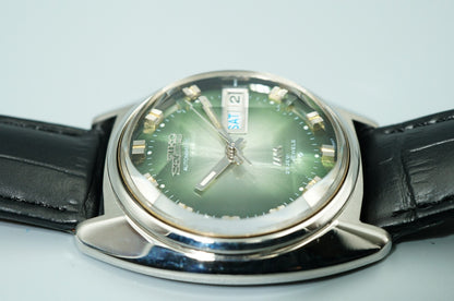 Serviced Vintage SEIKO Lord Matic 5606-7230 Automatic Green Dial 35mm Mens Watch