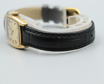 *Exc+5* Vintage OMEGA De Ville Cal.625 Hand Winding Gold Dial Square Women Watch