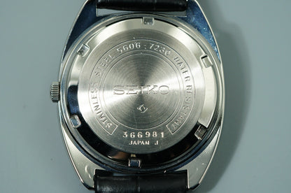 Serviced Vintage SEIKO Lord Matic 5606-7230 Automatic Green Dial 35mm Mens Watch