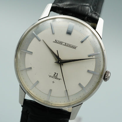 *Exc+5* Vintage SEIKO SKYINER J15006E Hand Winding White Round 36mm Mens Watch