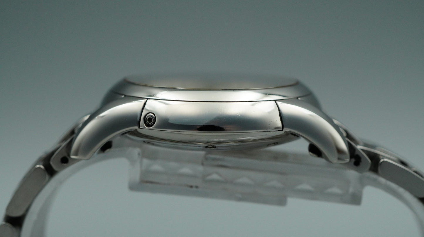 N MINT 1990s ORIS Artelier Complication 7554 Automatic Silver 37mm Mens Watch