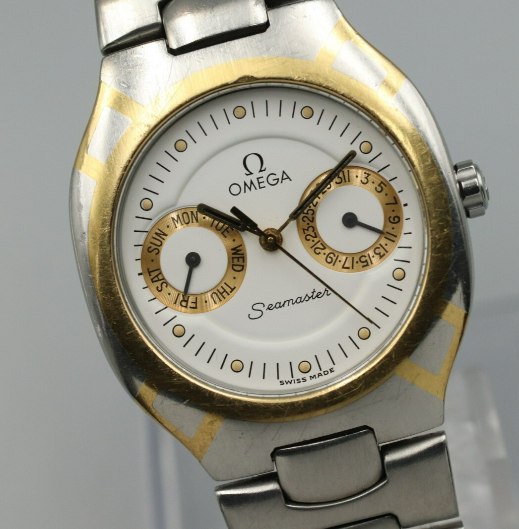*N MINT* Vintage OMEGA Seamaster Ref.396.1022 Quartz White Dial 31mm Mens Watch