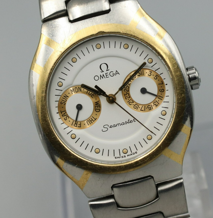 *N MINT* Vintage OMEGA Seamaster Ref.396.1022 Quartz White Dial 31mm Mens Watch