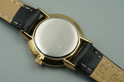 *NEAR MINT* Vintage 1975 OMEGA Geneve Cal.625 Hand Wind Black 25mm Women Watch