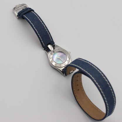 *N MINT* Vintage 1990s BAUME＆MERCIER GENEVE 65305 Qz Navy Round 24mm Women Watch