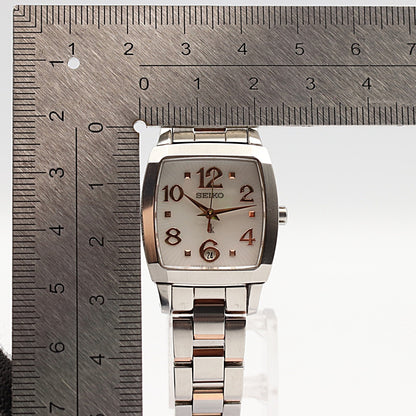 *MINT* SEIKO LK 7S26-03S0 Quartz White Dial Square 24mm Women Ladies Watch