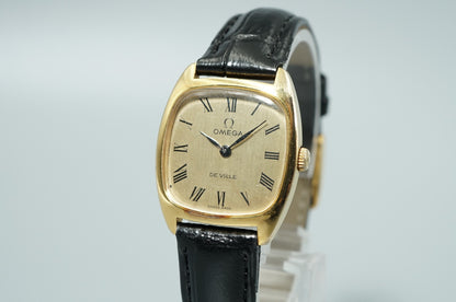 *NEAR MINT* Vintage 1979 OMEGA De Ville Cal.625 Hand Wind Gold 25mm Women Watch