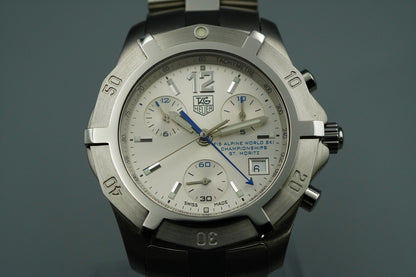 *TOP MINT* Vintage TAG HEUER  CN111C Quartz Silver Dial Round 40 mm Mens Watch