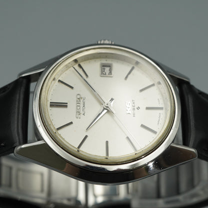 N MINT Vintage SEIKO Hi-Beat 5625-7113 Automatic Silver Round 36mm Mens Watch