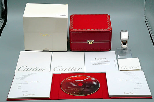 *Exc+5* Cartier Tank Solo W5200014 3169 Quartz Silver 27mm Mens Watch