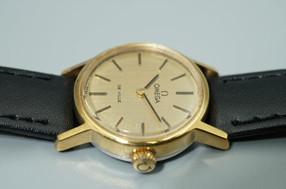 NEAR MINT Vintage 1958 OMEGA De Ville Cal.625 Hand Winding Gold 24mm Women Watch
