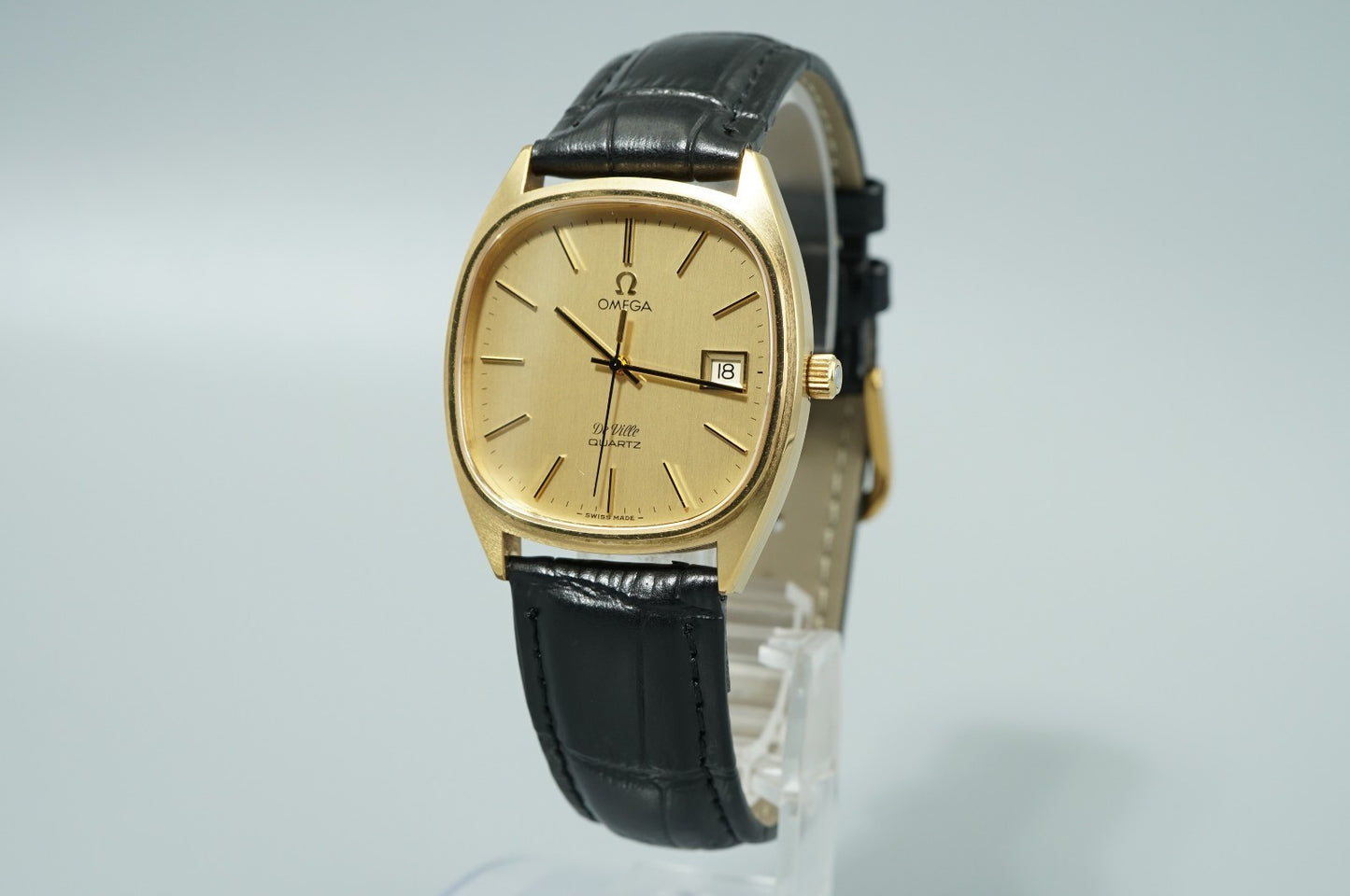 *NEAR MINT* Vintage 1978 OMEGA De Ville Cal.1342 Qz Gold Square 34mm Mens Watch