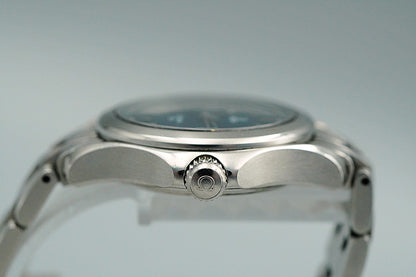*N MINT* Vintage OMEGA Seamaster 2571.81 Cal.1424 Qz Blue 28mm Women Watch