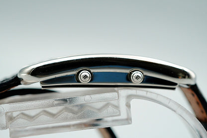 *NEAR MINT* HERMES Cape Cod CC3-210 Quartz Silver Rectangle 20mm Women Watch