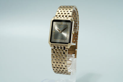 *TOP MINT* Vintage 1991 SEIKO Dolce  8N40-5050 Qz Gray Square 26mm Women Watch