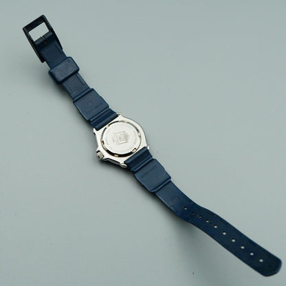 *N MINT* Vintage TAG Heuer Professional 370.508 Qz Blue Round 28mm Women Watch
