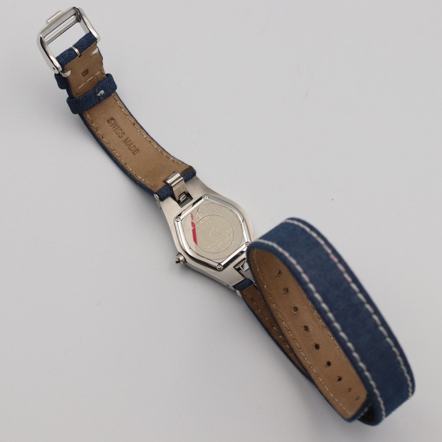 *N MINT* Vintage 1990s BAUME＆MERCIER GENEVE 65305 Qz Navy Round 24mm Women Watch
