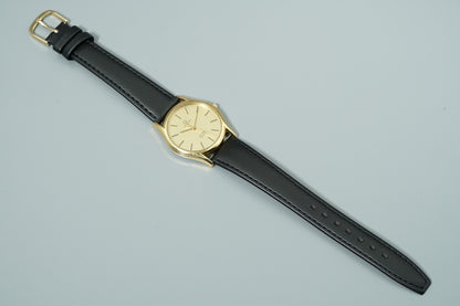 N MINT Vintage 1983 OMEGA De Ville Cal.1336 Ref.191.0096 Qz Gold 32mm Mens Watch
