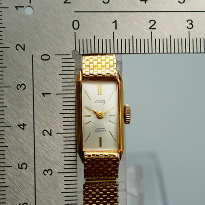 *Exc+5* Vintage CITIZEN D4606 Quartz Silver Dial Rectangle 12mm Women Watch