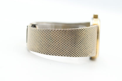 *Exc+4* Vintage OMEGA De Ville Cal.1330 Quartz Gold Dial Rectangle Women Watch