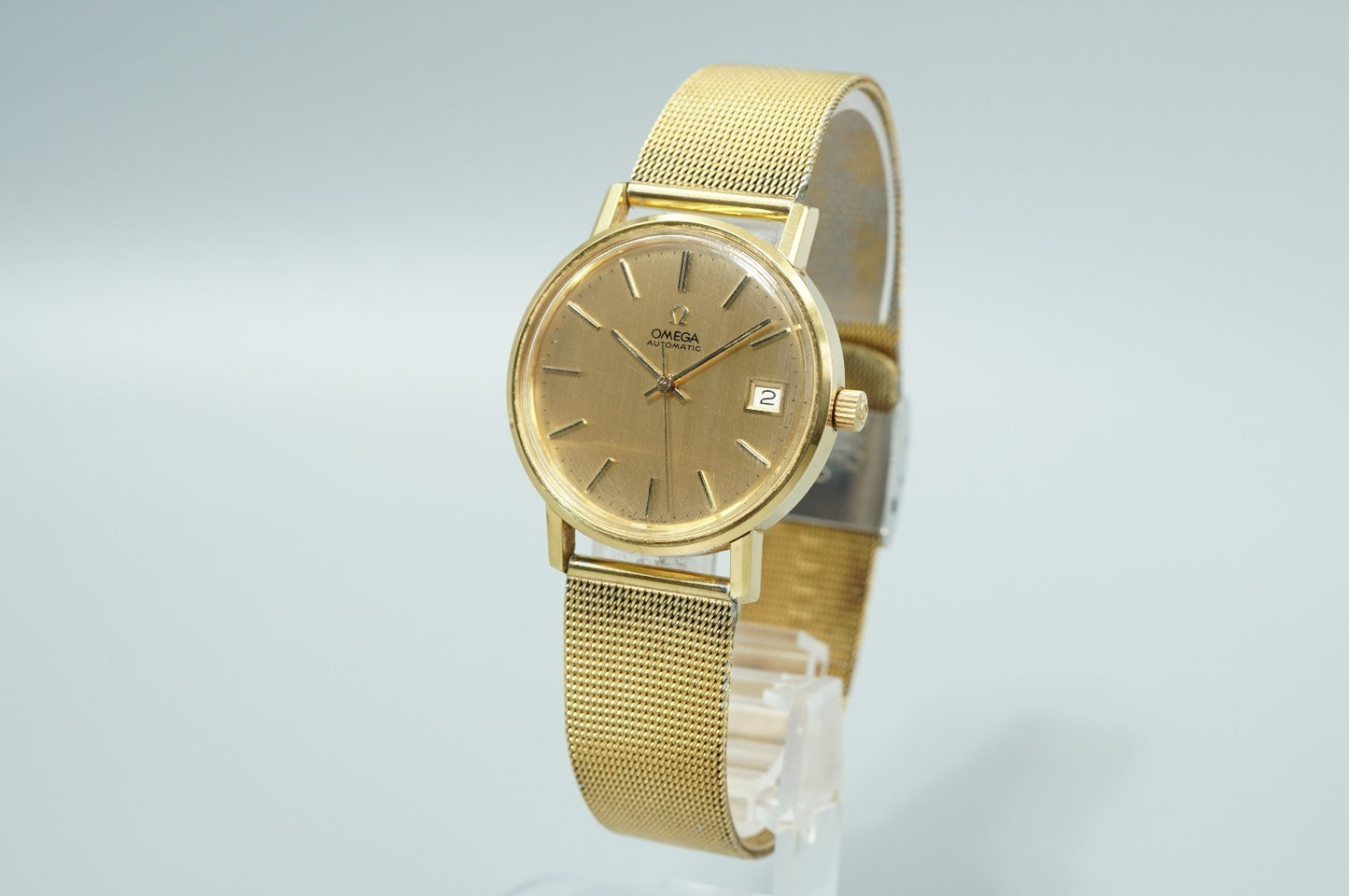 *Exc+5* Vintage 1972 OMEGA Cal.1012 Automatic Gold Dial Round 34mm Mens Watch