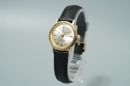 *Exc+5* Vintage OMEGA Seamaster Hand Winding Silver Round 22mm Women Watch