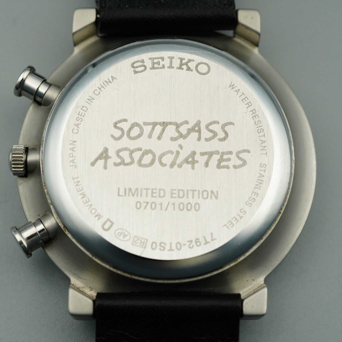 *MINT* Vintage SEIKO SPIRIT SOTTSASS 7T92-0TS0 Qz White Round 39mm Mens Watch