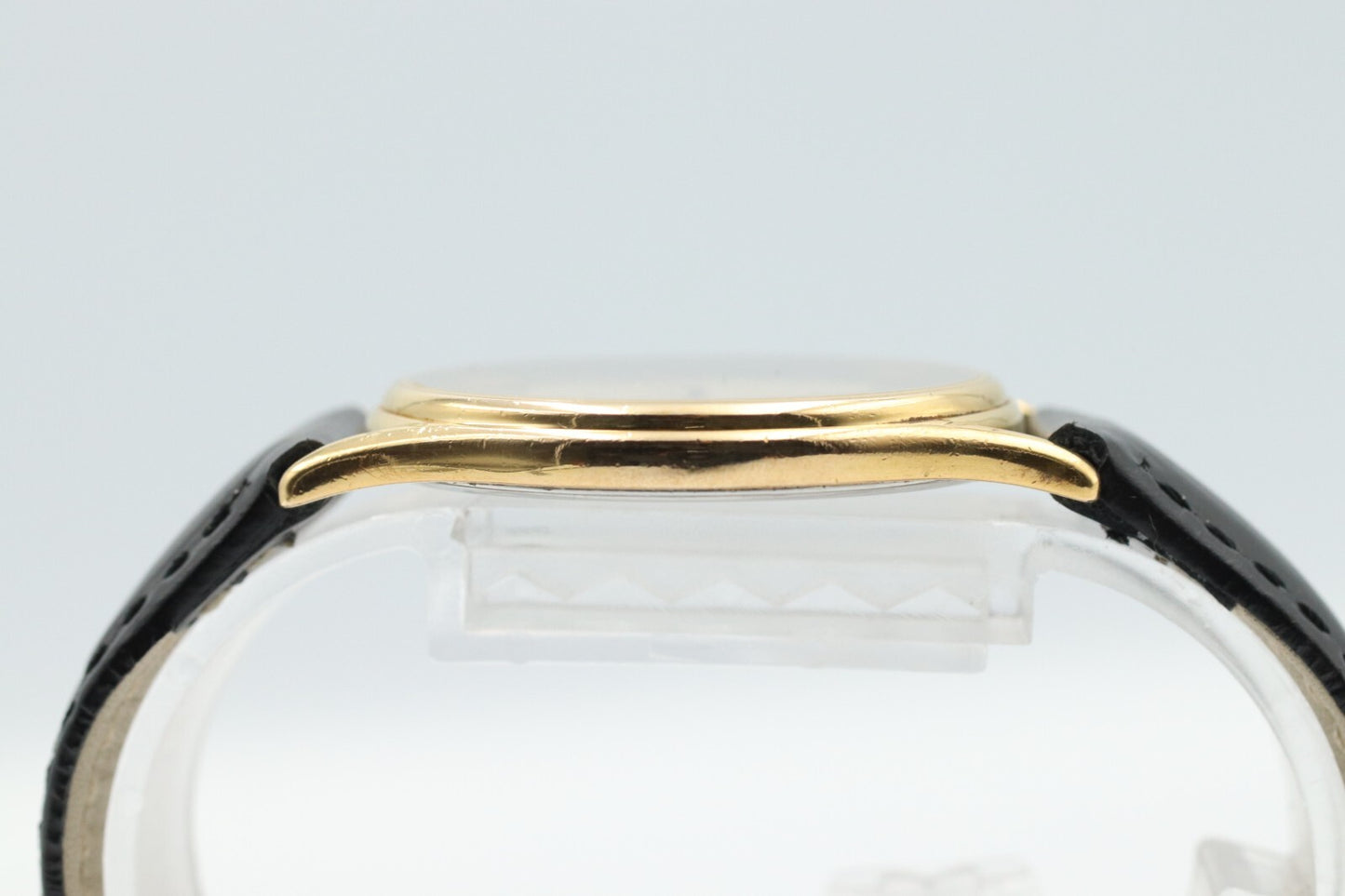 *Exc+5* Vintage OMEGA De Ville Cal.1377 Quartz Gold Dial Round Mens Watch