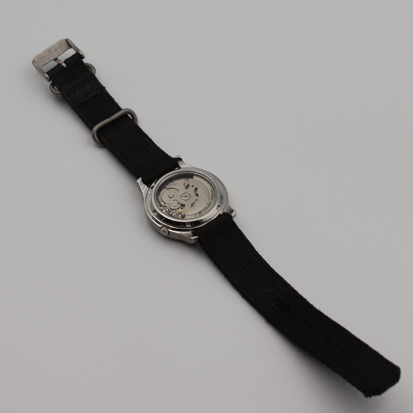 *Exc+5* SEIKO Seiko 5 7S26-02J0 Automatic Black Dial Day Date 38mm Mens Watch