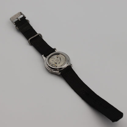 *Exc+5* SEIKO Seiko 5 7S26-02J0 Automatic Black Dial Day Date 38mm Mens Watch