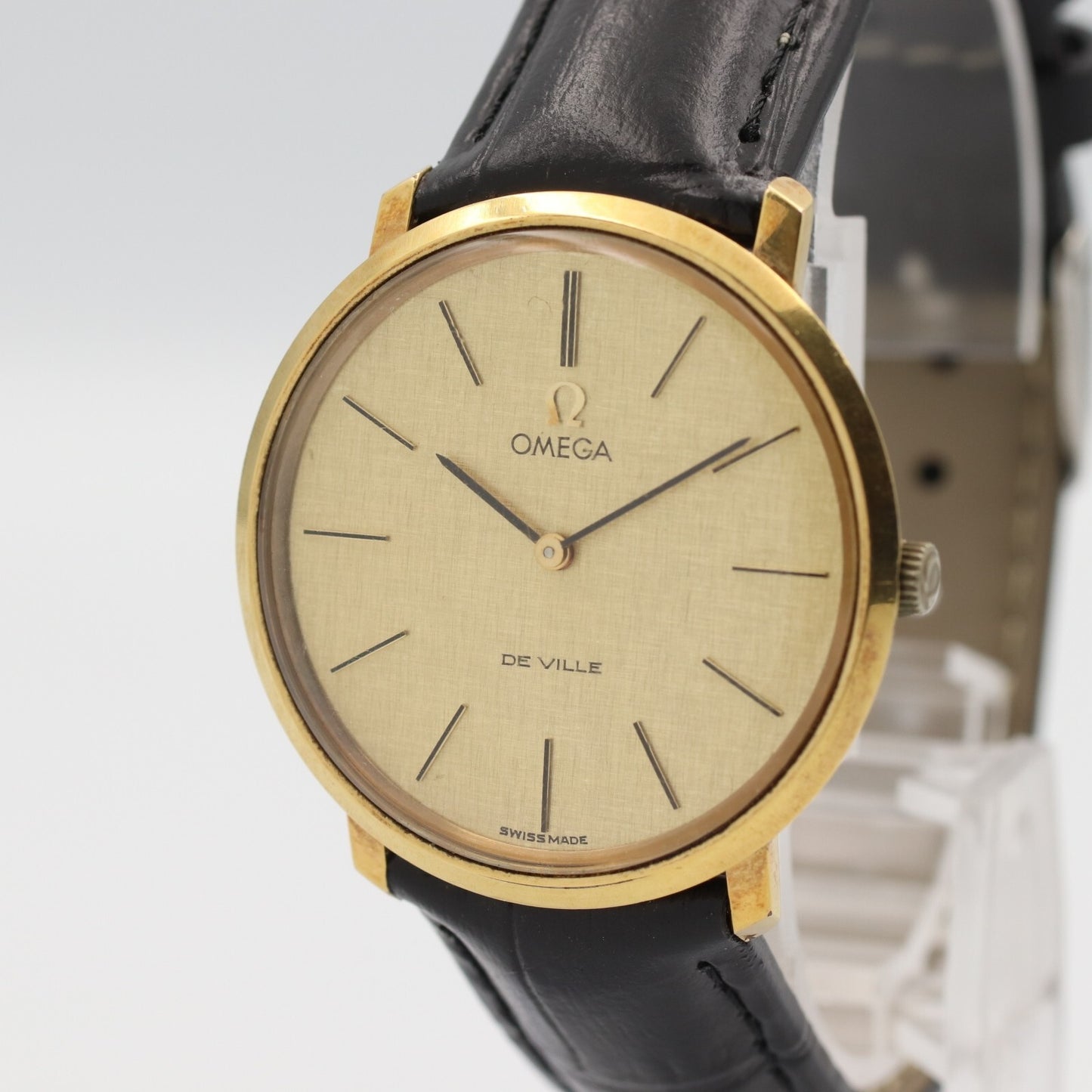 Exc+5 Vintage 1970s OMEGA De Ville Cal.620 Hand Wind Gold Round 33mm Mens Watch