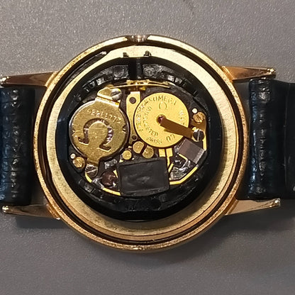 *NEAR MINT* Vintage 1980 OMEGA De Ville Qz Gold Round 24mm Women,Ladies Watch
