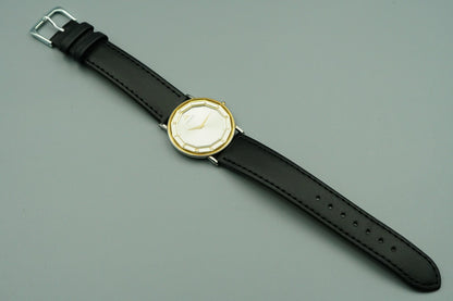 *NEAR MINT* Vintage 1988 SEIKO CREDOR 2F70-0290 Qz Silver Round 31mm Mens Watch