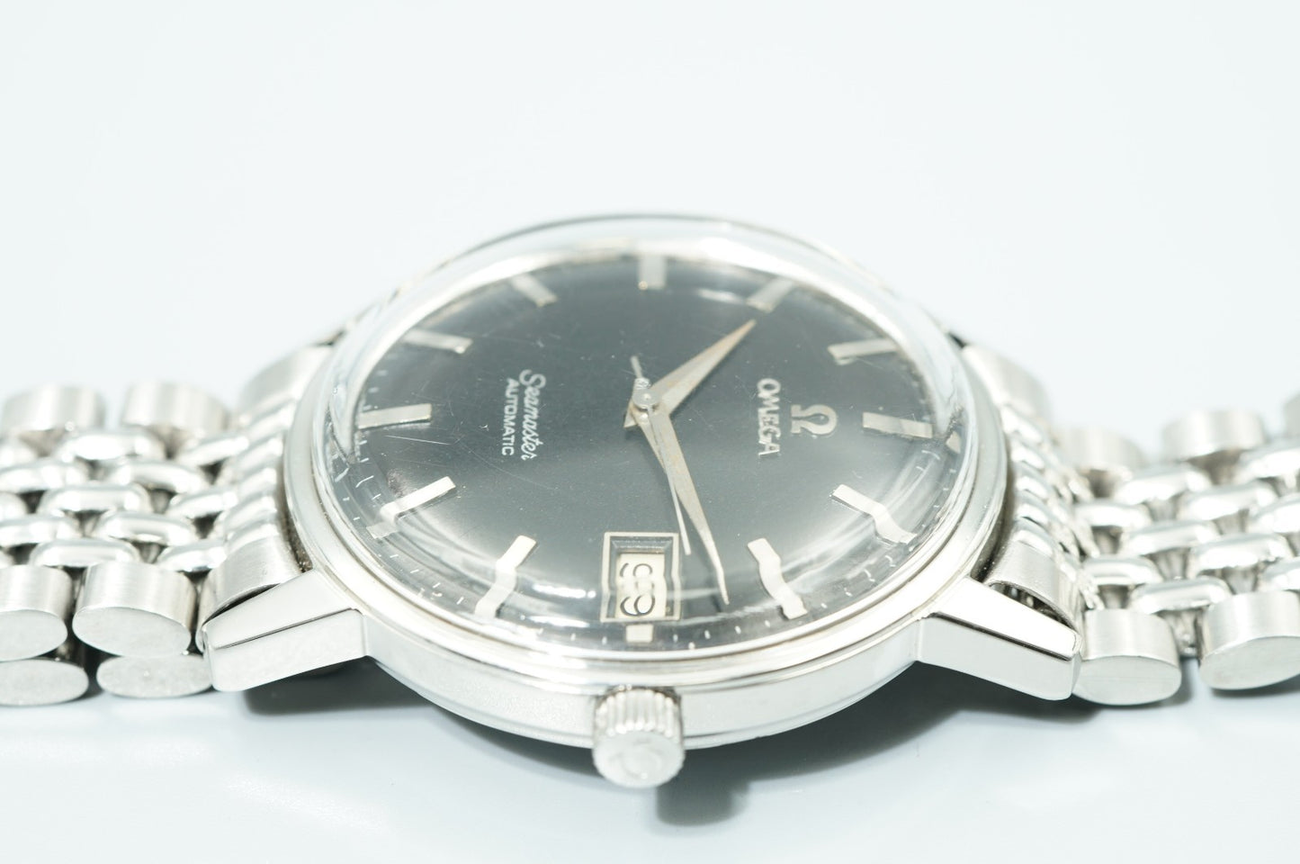 N MINT Vintage 1963 OMEGA Seamaster Cal.562 Automatic Black Dial 34mm Mens Watch