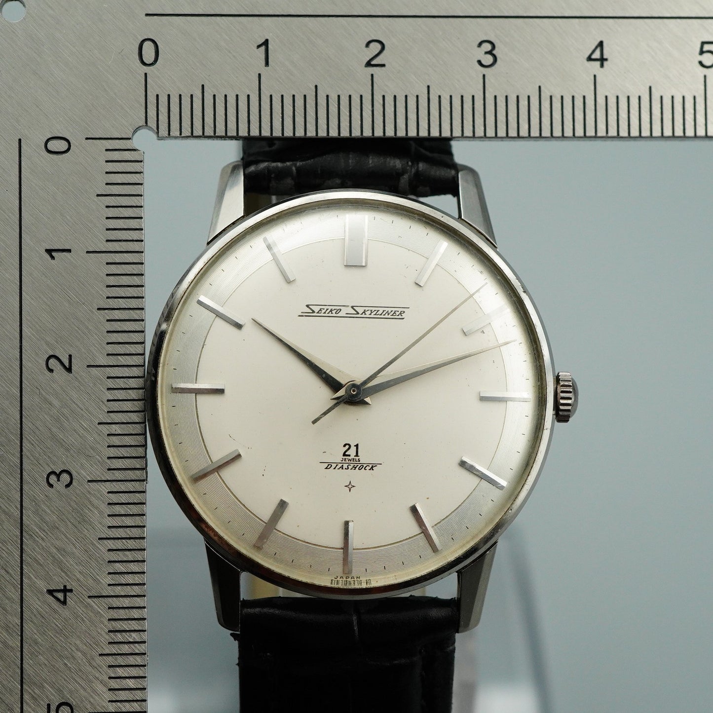 *Exc+5* Vintage SEIKO SKYINER J15006E Hand Winding White Round 36mm Mens Watch