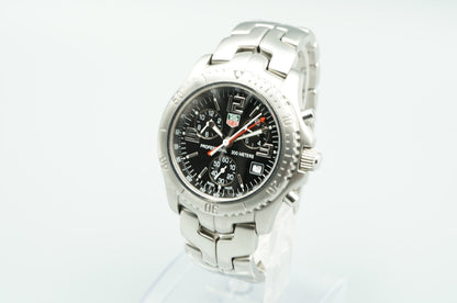 *TOP MINT* TAG HEUER Professional 2000 CT1111 Qz Black Round 41mm Mens Watch
