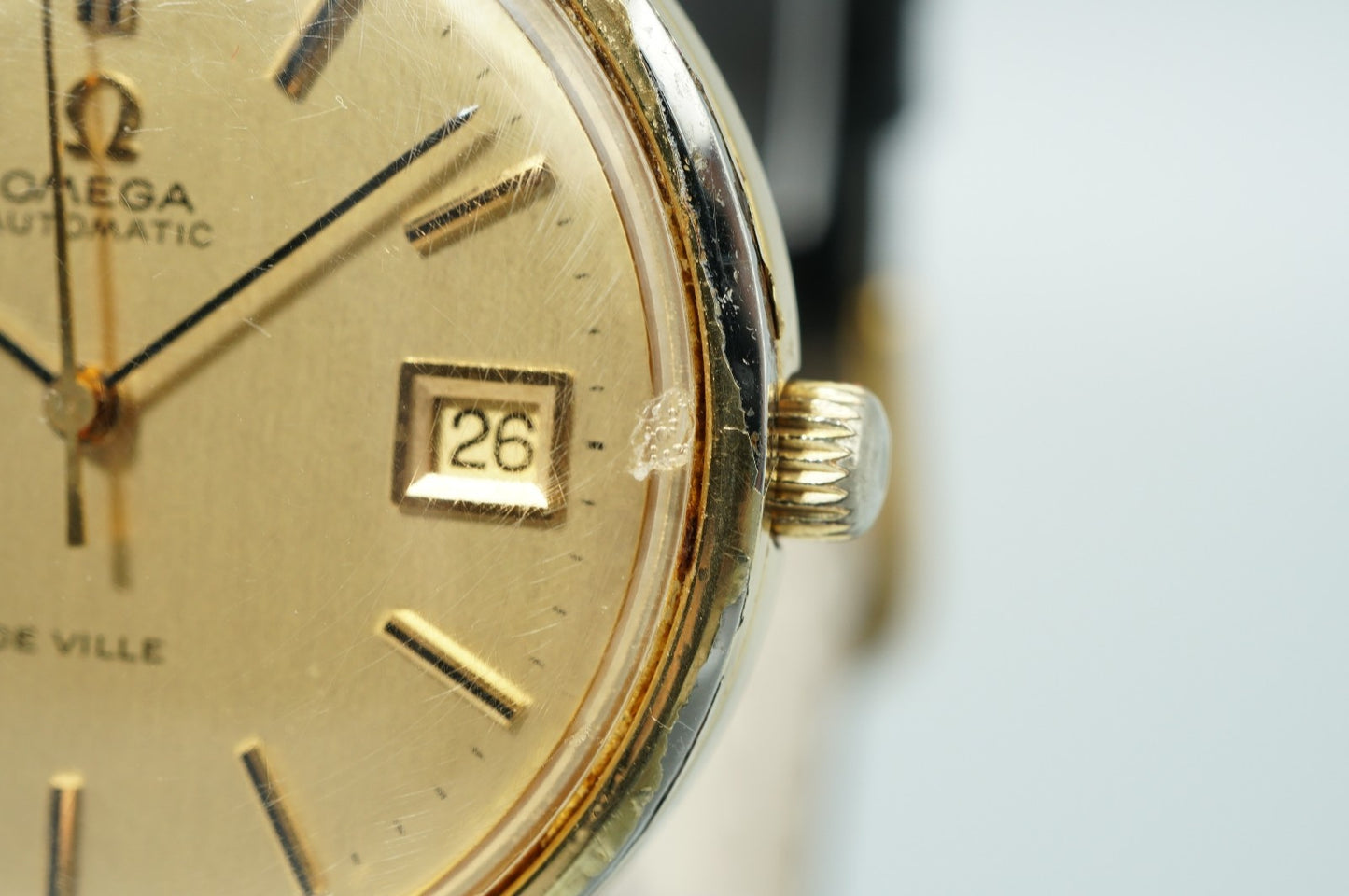 *Exc+4* Vintage 1970s OMEGA De Ville TOOL 106 Automatic Gold 35mm Mens Watch