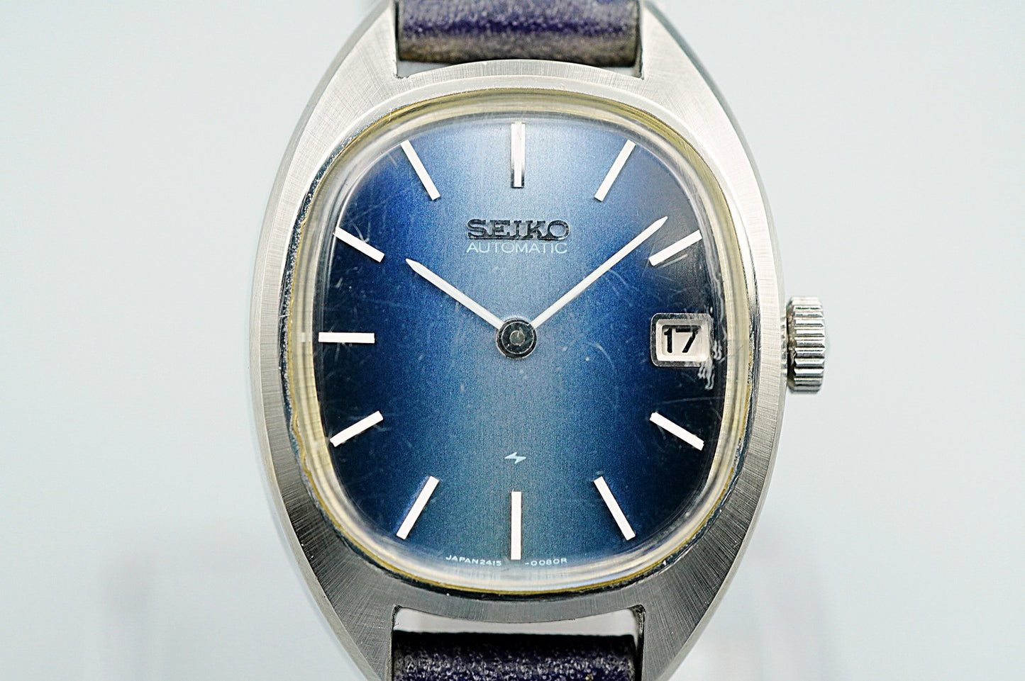 *N MINT* Vintage 1973 SEIKO NOIE 2415-7010 Automatic Blue Oval 24mm Women Watch